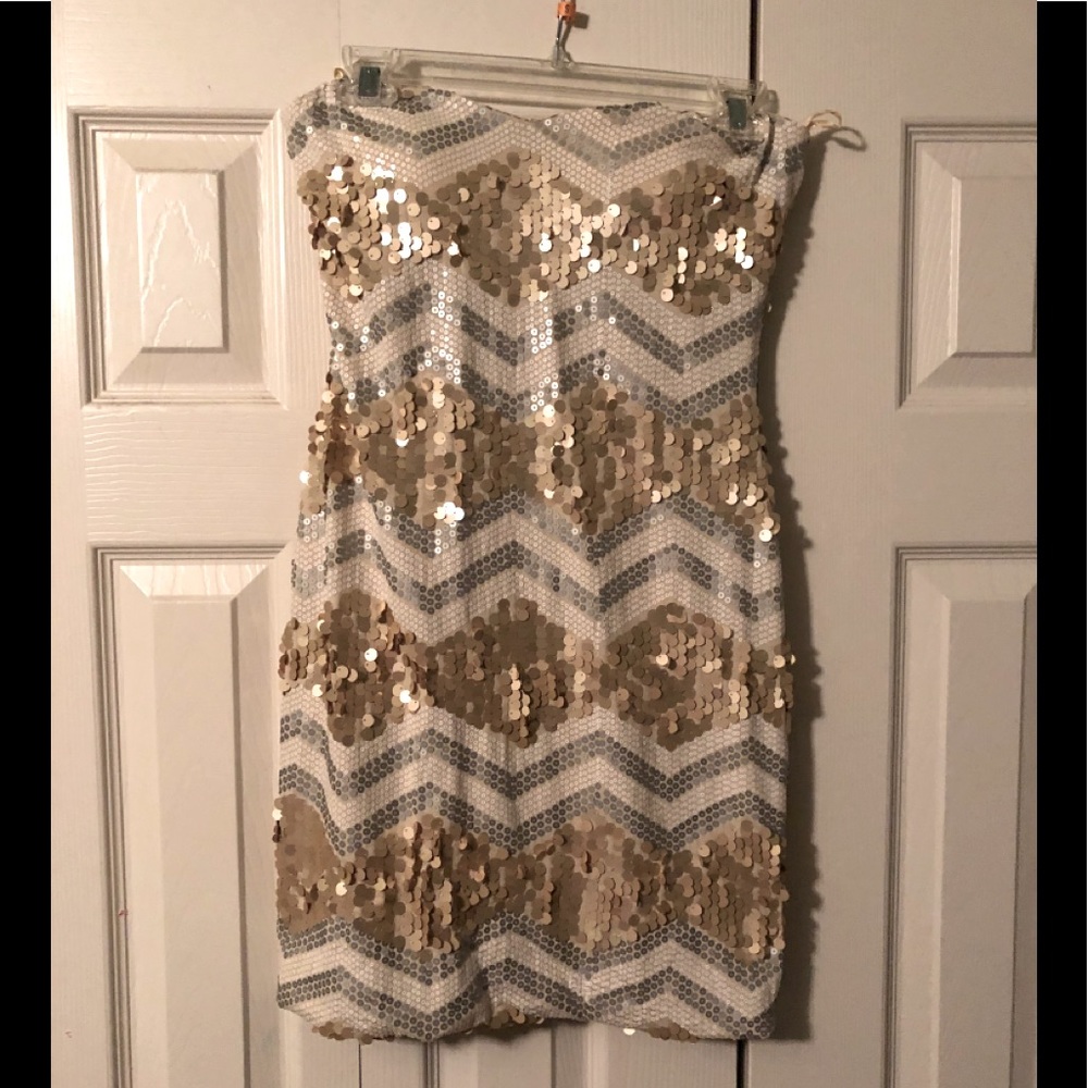 Sequin Strapless Mini Lily Rose